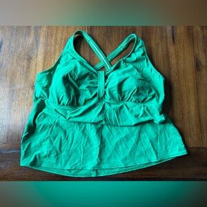Land’s End Women’s Green Swim Top- size 24W